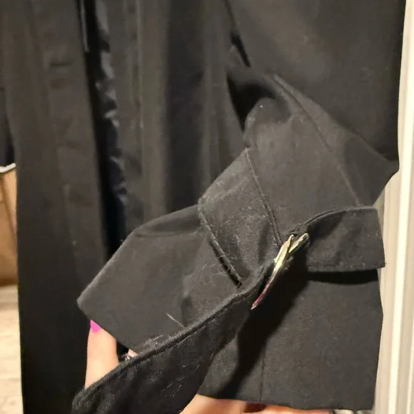 Vintage Women’s Black Trench Coat - Picture 4 of 6
